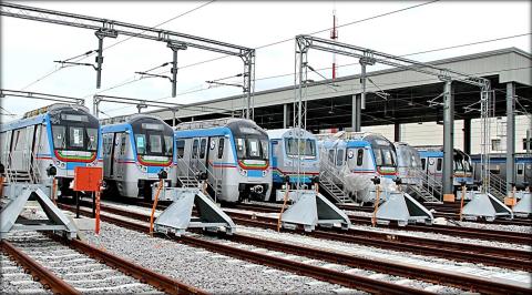 Hyderabad Metro Rail - rolling stock. © L&amp;T Hyderabad Metro Rail Ltd
