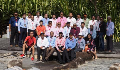 Group photo of team working on Singapore-India capacity-building program
