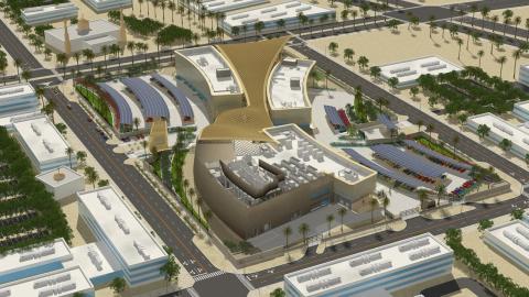 Aerial view of Sinnovate technology hub in Saudi Arabia during the day