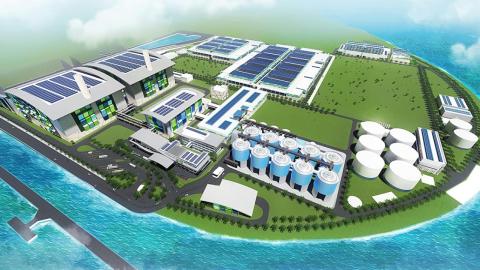 Aerial rendering of the Tuas plant