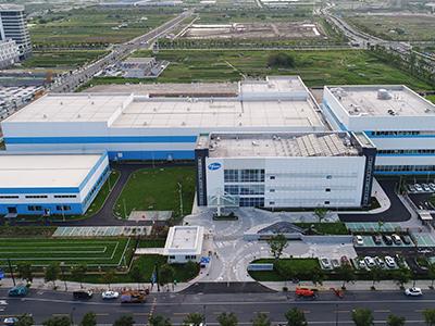 aerial view of pfizer plant china