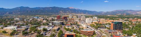 Aerial view of Colorado Springs