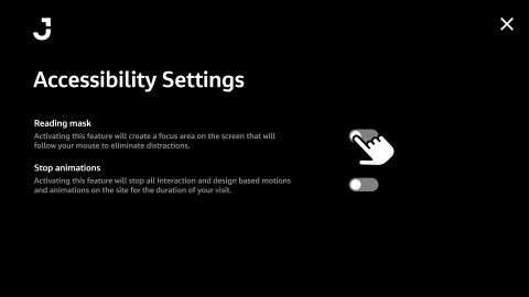 Accessibility settings