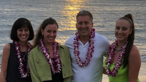 Joanne Caruso and family in Hawaii