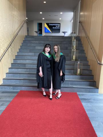 Niamh and her friend at graduation
