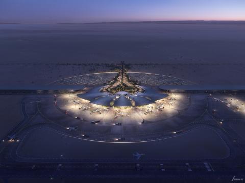 Red Sea Airport at dusk