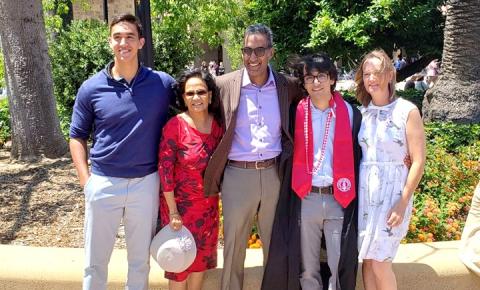 Bob Pragada and his family