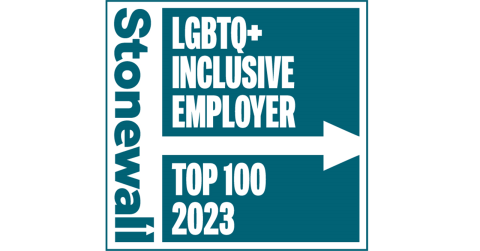 Stonewall LGBTQ+ Inclusive Employer Top 100 2023