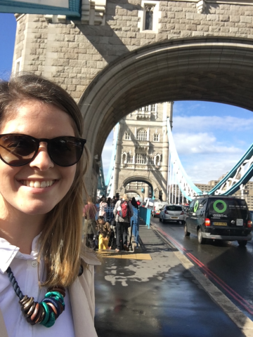 Louise at Tower Bridge