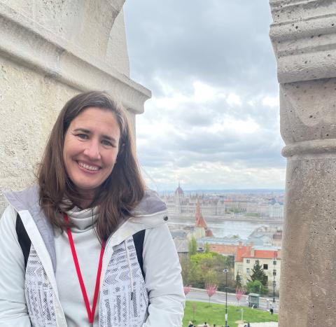Renee travelling in Budapest