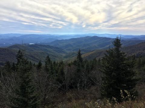 Scenic View of Great Smoky Mountains National Park.