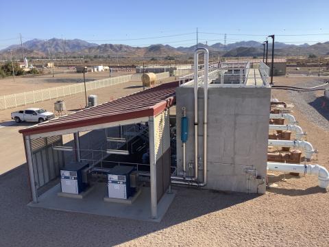 Water facility in a desert location