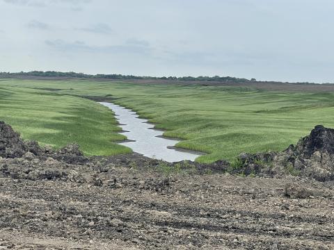 The diversion channel and low-flow channel