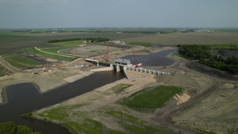 The Wild Rice River Structure is nearing completion