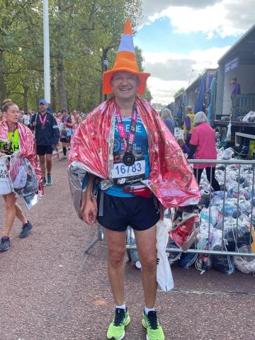 Graeme Cooper finishes London Marathon