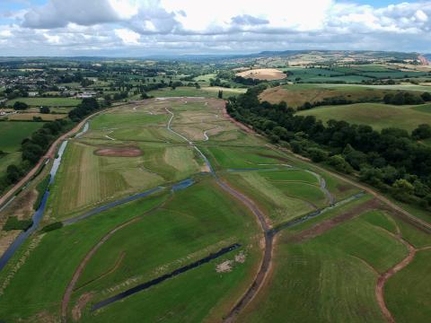 New creek network constructed in the upper parts of the site. 