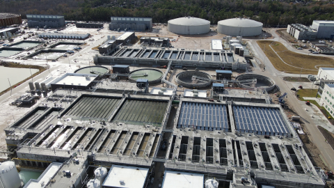 Aerial view of the Houston Northeast Water Purification Plant