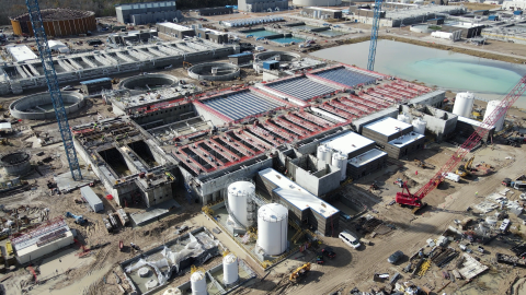 Aerial view of the Houston Northeast Water Purification Plant