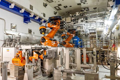 Robots in BEP's Waste Treatment Cell Images courtesy of Sellafield Ltd