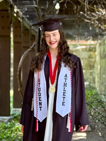 Deidra Anderson graduating with high distinction from Worcester Polytechnic Institute
