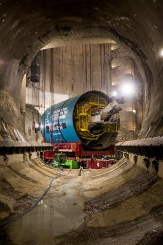 Tideway- TBM in shaft