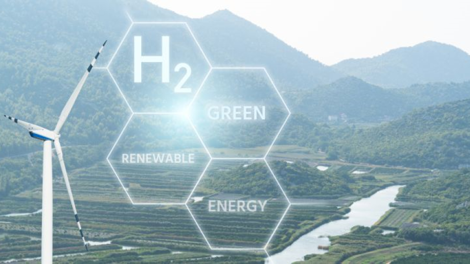 Stock image depticting hydrogen energy scheme