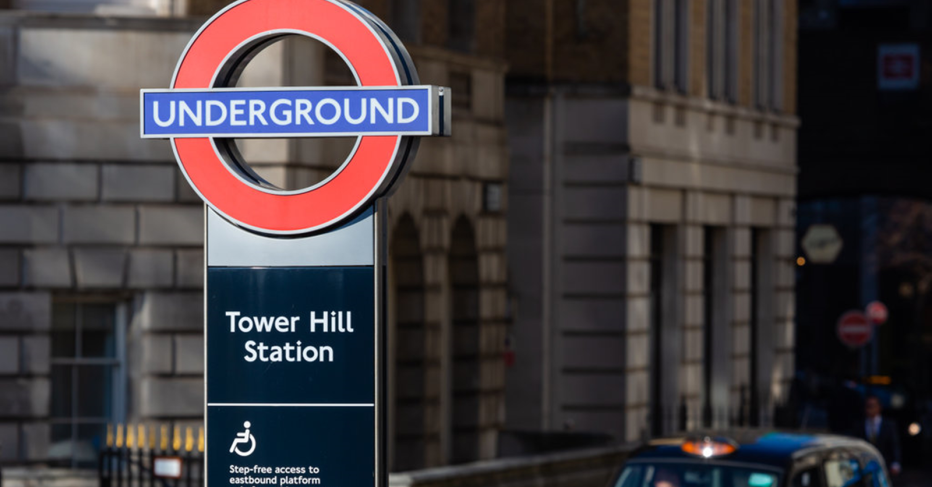 London Underground Tower Hill Station sign