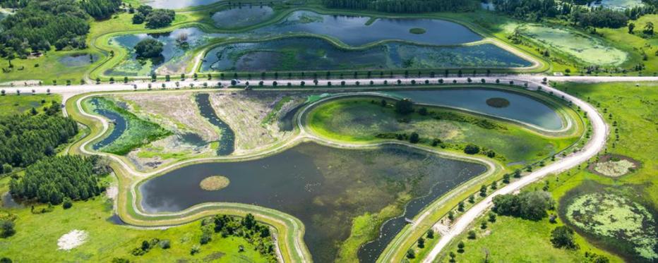 Aerial view of the 4G Wetlands