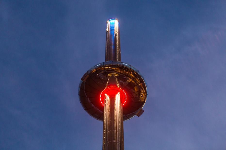 British Airways i360 at night