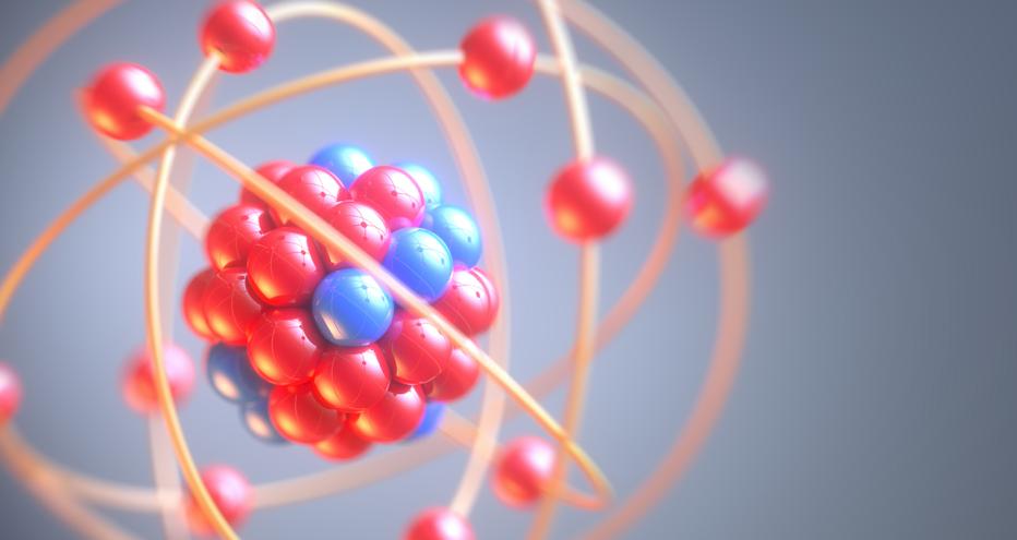 Nuclear proton stock image