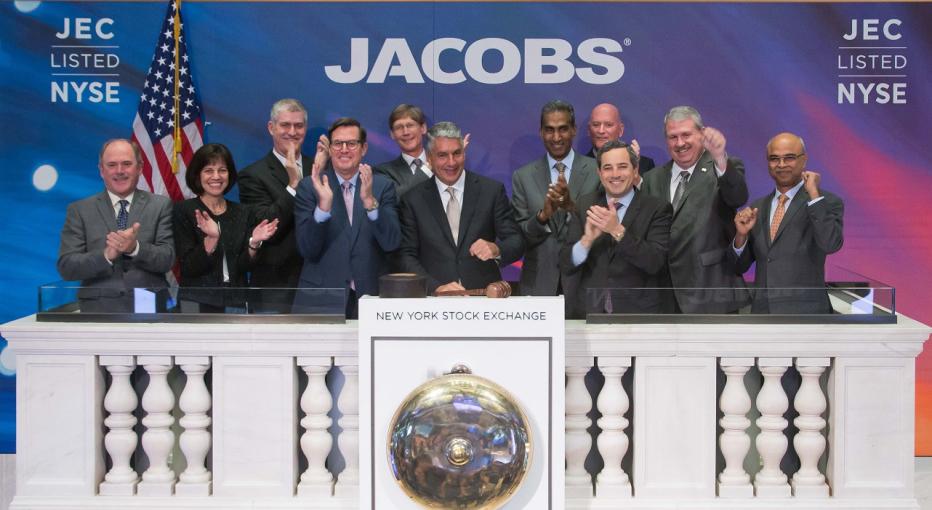 Jacobs leadership team at New York Stock Exchange