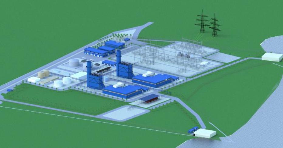 Rendering of a power plant