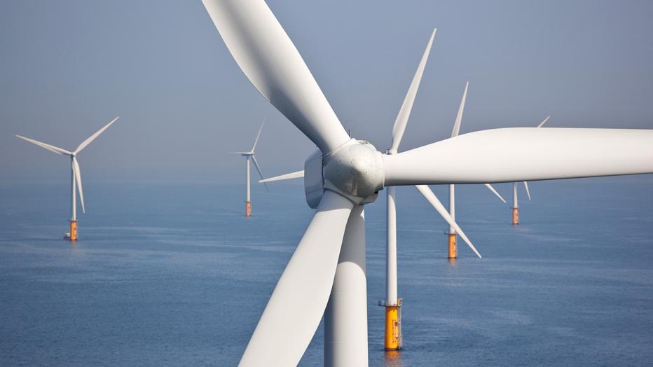 Stock image of wind energy