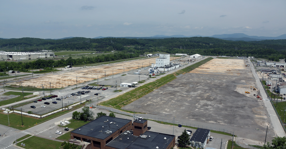 Aerial view of cleanup site