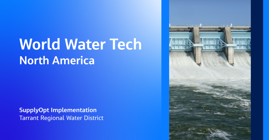 World Water Tech event banner with weir