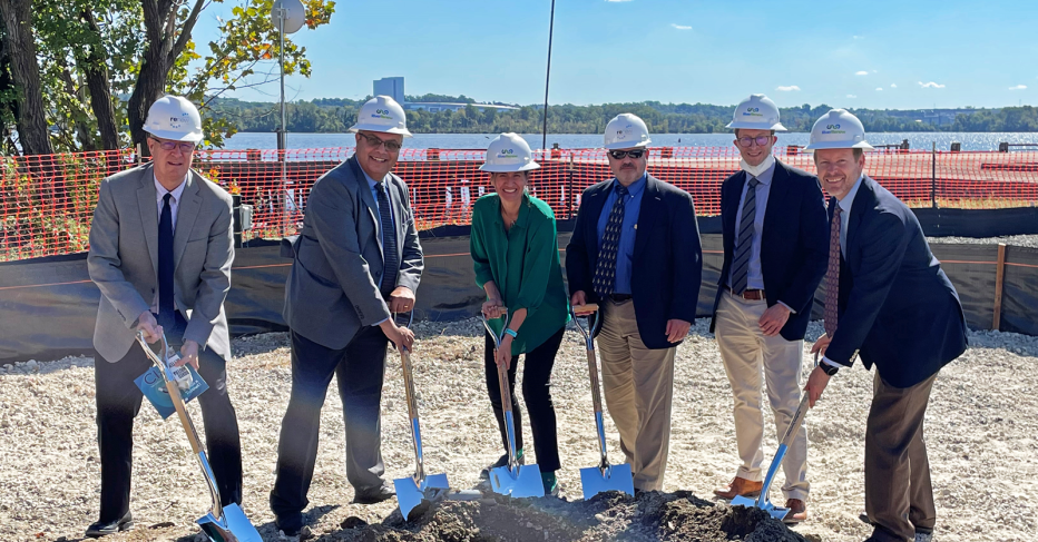 Pictured: Jacobs teammates attend groundbreaking ceremony - from left to right  Dan Lynch, Samer Sadek, Paula Sanjines, Ned Johnson, Mark Johnson, Rich Voigt.