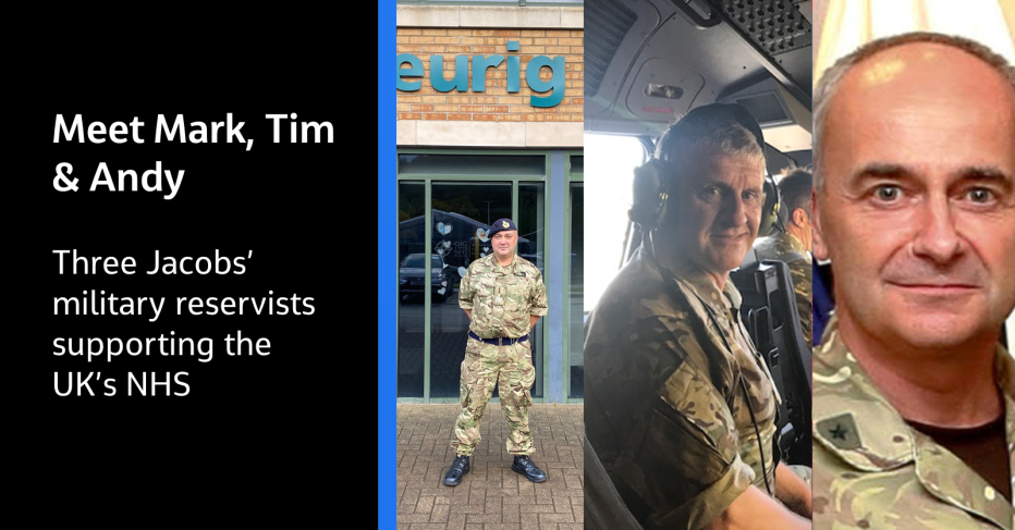Meet Mark, Tim & Andy - Three Jacobs' military reservists supporting the UK's NHS