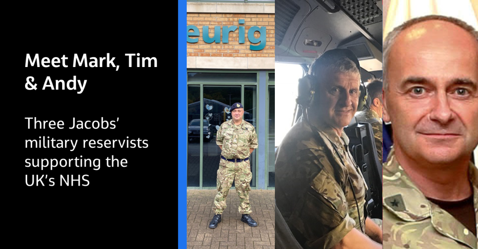 Meet Mark, Tim &amp; Andy - Three Jacobs' military reservists supporting the UK's NHS