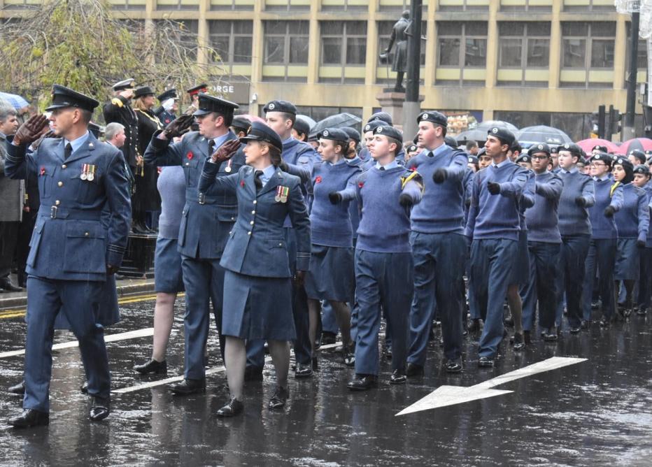 Air cadets marching in London
