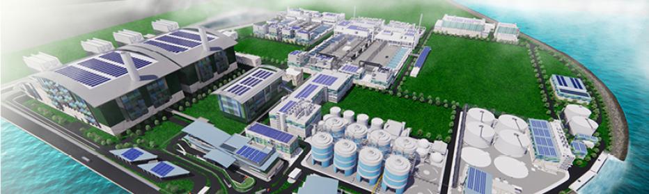 Digital rendering of water treatment facility