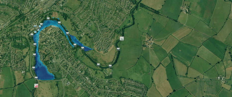 Flood Modeller arial view map