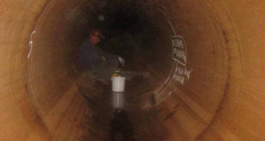 Engineer inside of a tunnel