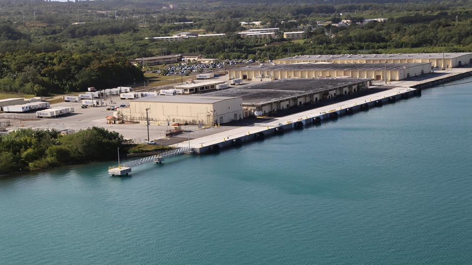 Aerial view of wharf