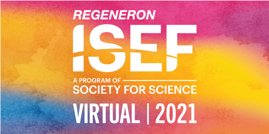 A banner which reads Regeneron ISEF A program of Society for Science Virtual 2021