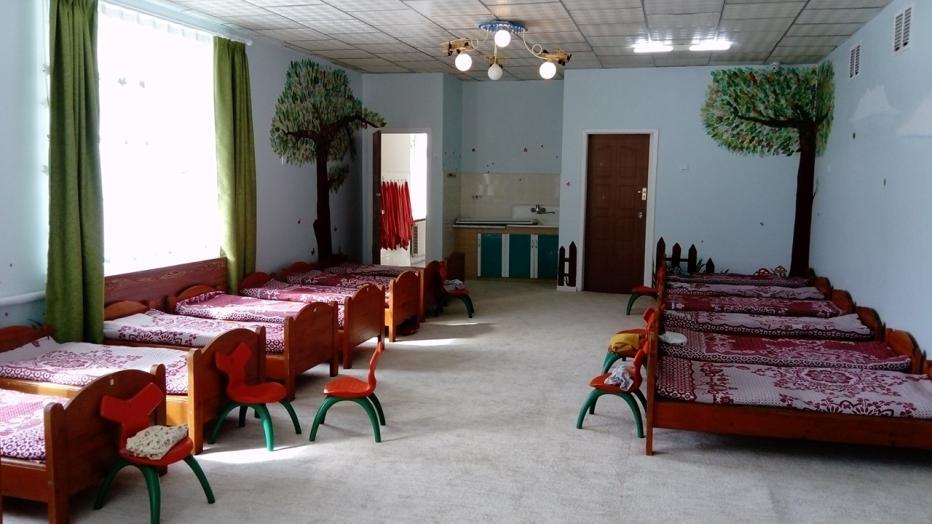 Red beds in an orphanage