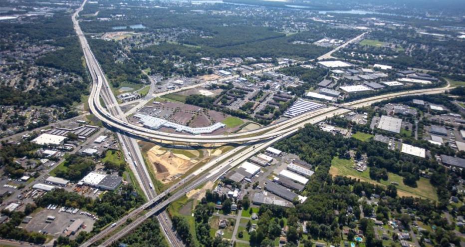 PA Turnpike, I95 Interchange completed facing southeast