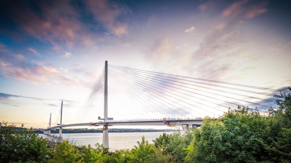 Queensferry Bridge at sunset