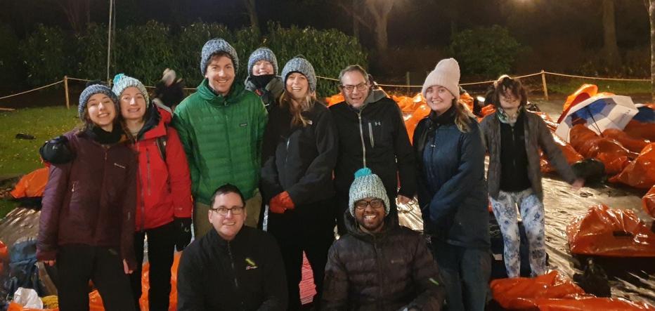 Jacobs team at the World's Big Sleep Out 2019