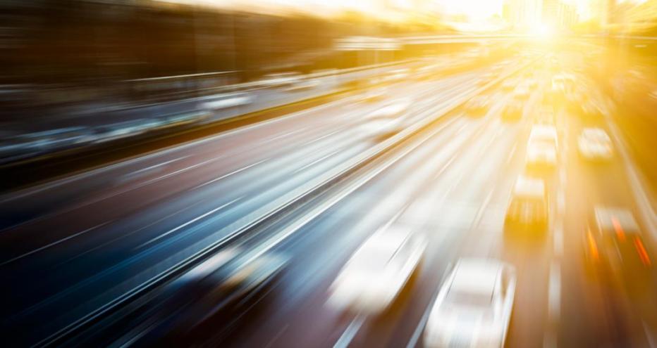 Stock image of a highway with blur