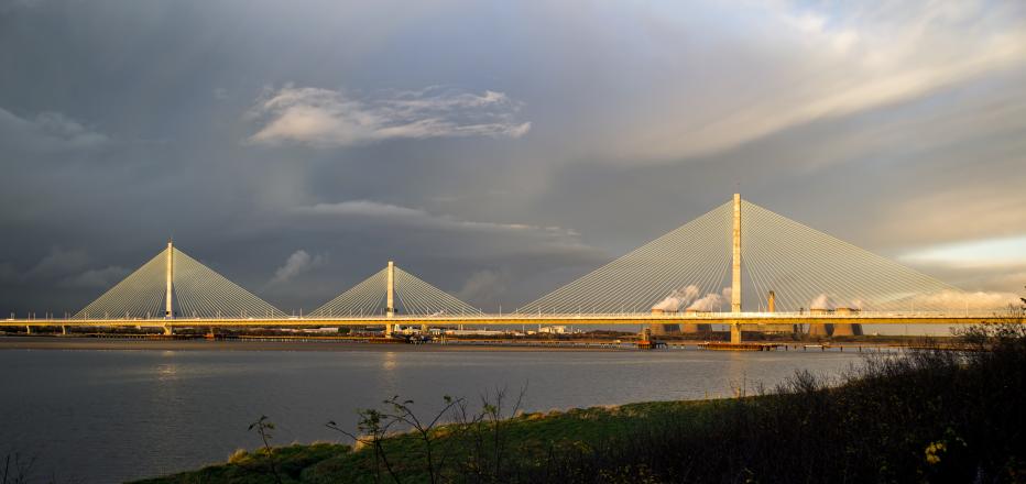 Mersey Gateway at dusk